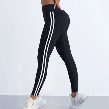 Women's Striped Yoga Leggings | Slim Fit Sports Pants