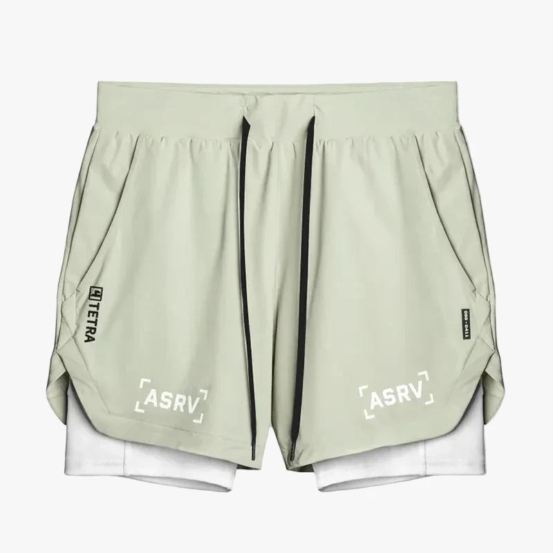 ASRV Men’s 2-in-1 Quick Dry Gym Shorts
