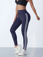 Women's Striped Yoga Leggings | Slim Fit Sports Pants