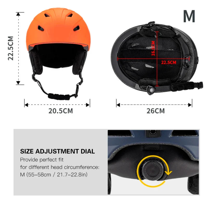 Lightweight Ski & Snowboard Helmet | Warm & Adjustable