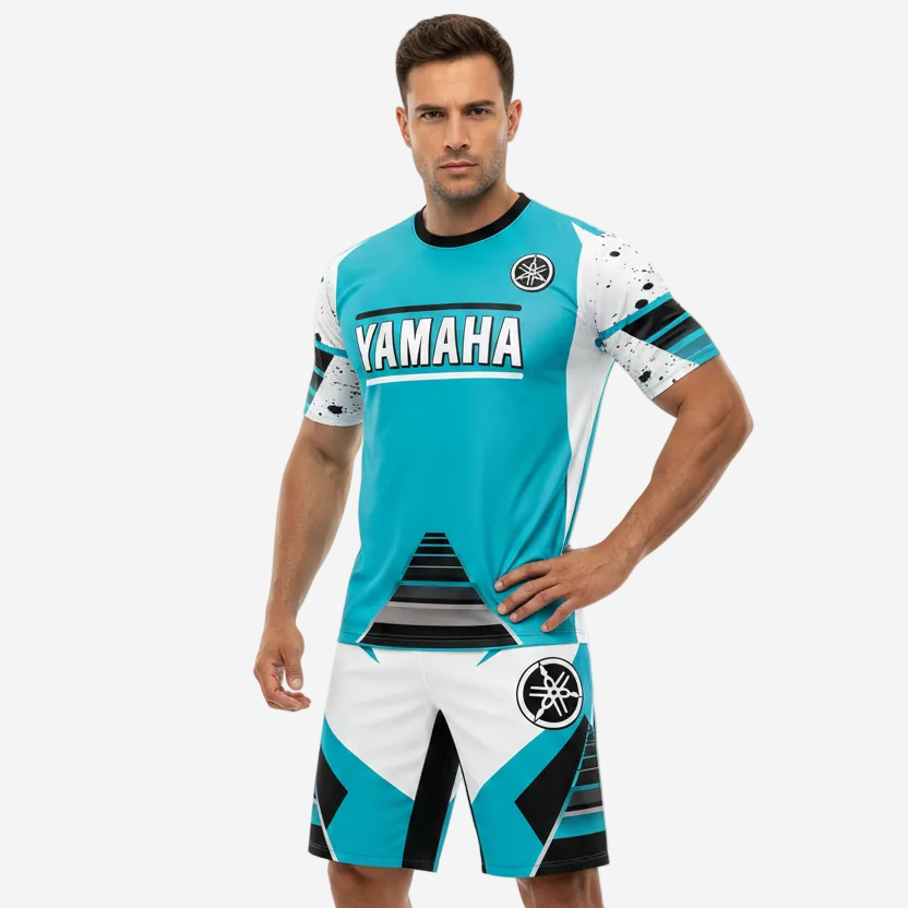 YAMAHA Summer Performance Motorcycle Riding T-Shirt Set