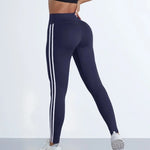 Women's Striped Yoga Leggings | Slim Fit Sports Pants
