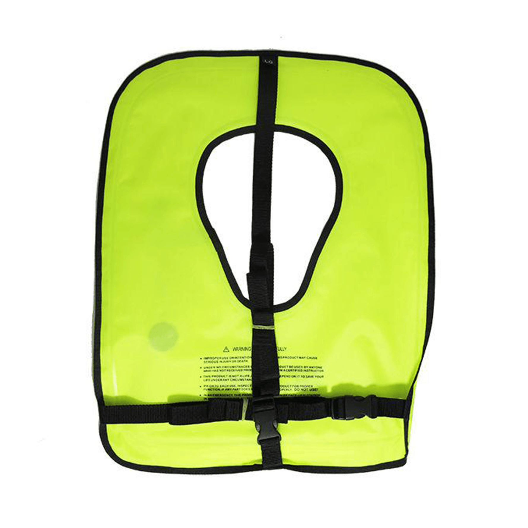 Scuba Choice Adult Neon Yellow Snorkel Vest with Name Box | Large