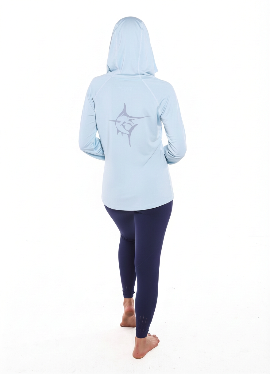 Seaside Performance Hoody | Aqua Blue