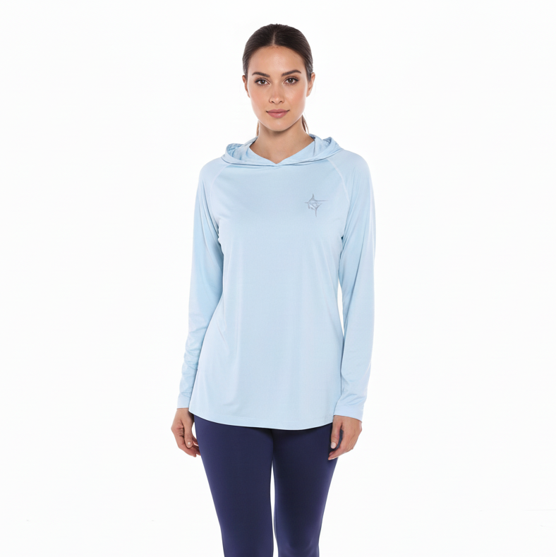 Seaside Performance Hoody | Aqua Blue