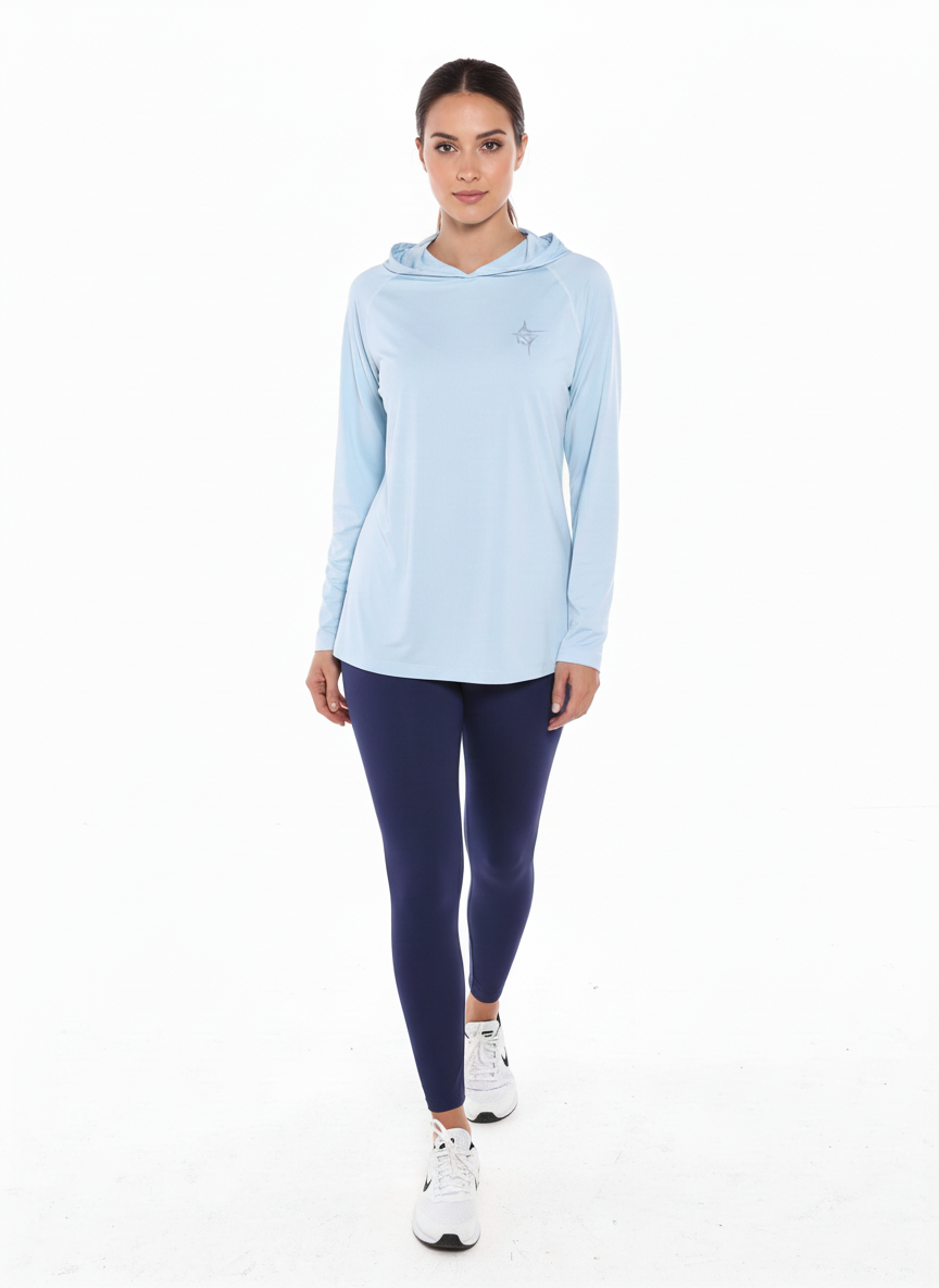 Seaside Performance Hoody | Aqua Blue