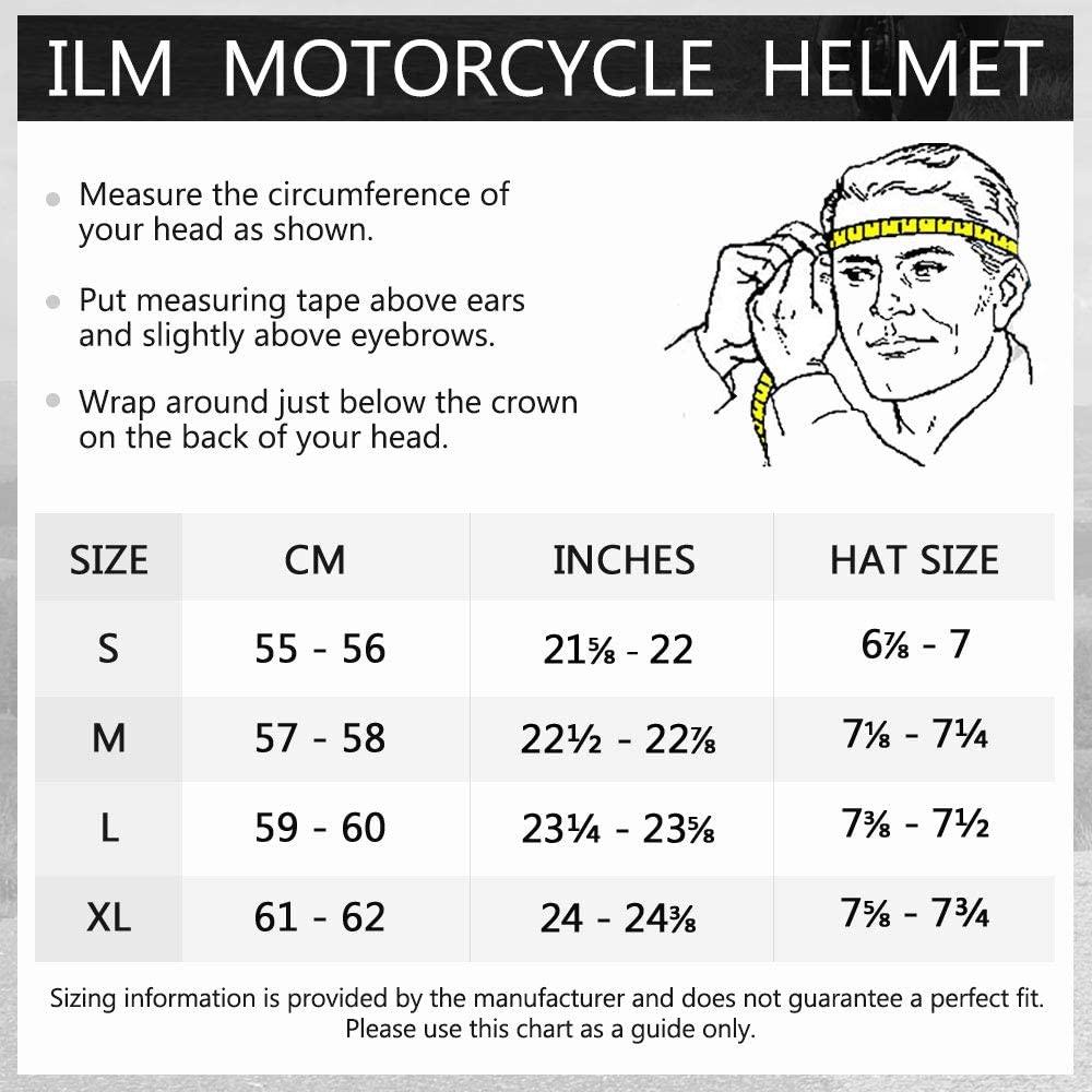 ILM Full Face Motorcycle Street Bike Helmet | Model JK313