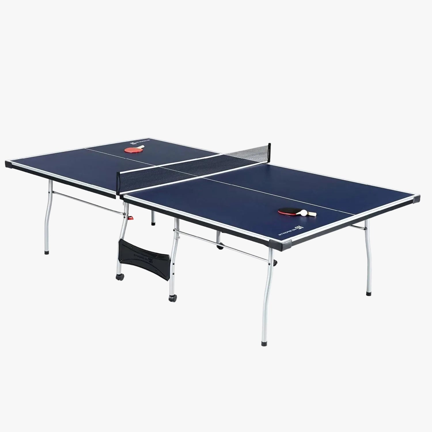 Blue Ping Pong Table Tennis Set with Net 2 Balls and 2 Paddles | Official Size