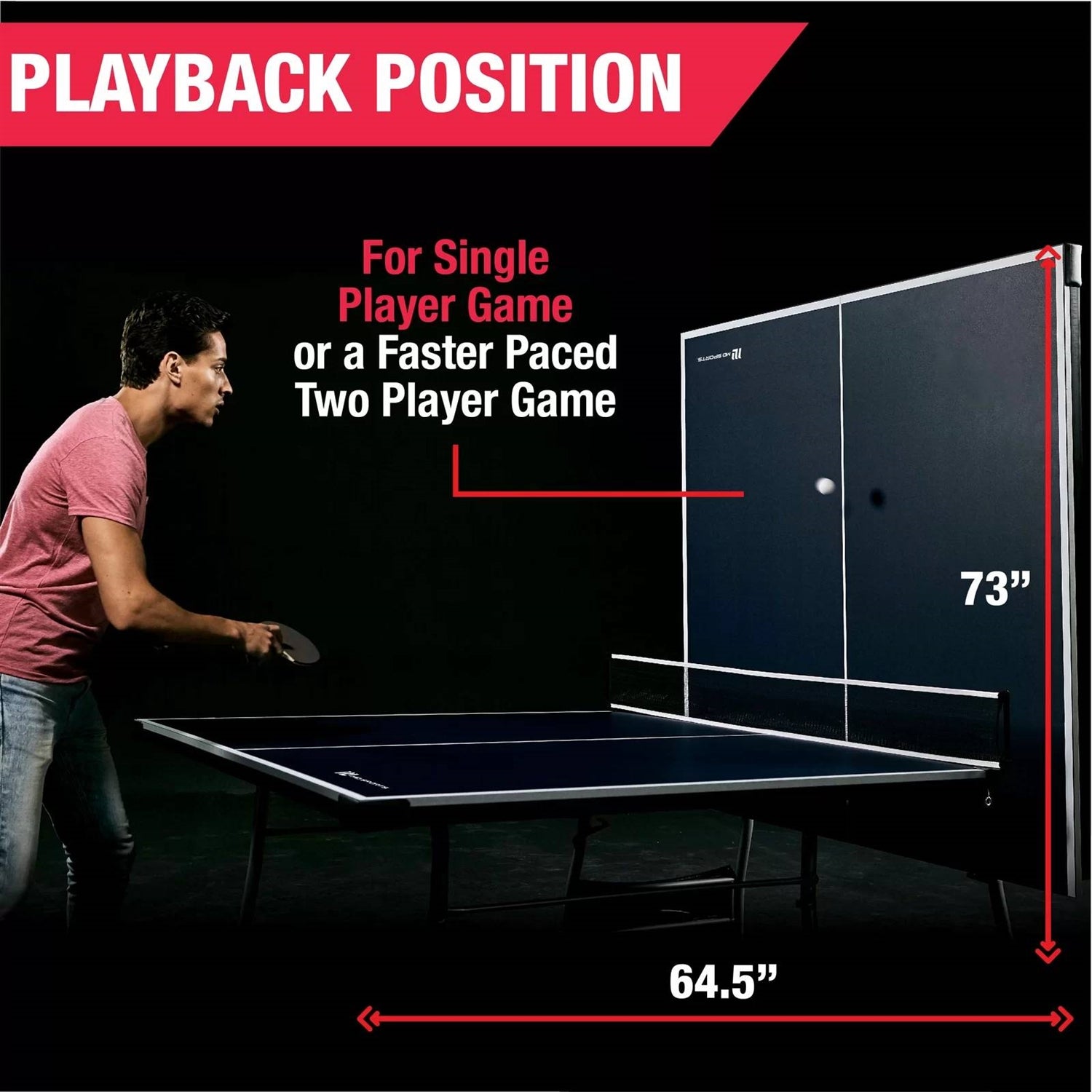 Blue Ping Pong Table Tennis Set with Net 2 Balls and 2 Paddles | Official Size