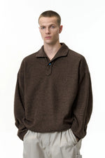 Vintage Italian Polo Shirt with Long Sleeve and Classic Collar | Loose Fit