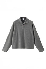 Vintage Italian Polo Shirt with Long Sleeve and Classic Collar | Loose Fit