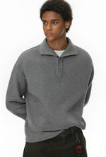 Vintage Italian Polo Shirt with Long Sleeve and Classic Collar | Loose Fit