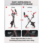 Pooboo Folding Exercise Bike | Magnetic X-Bike