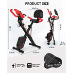 Pooboo Folding Exercise Bike | Magnetic X-Bike