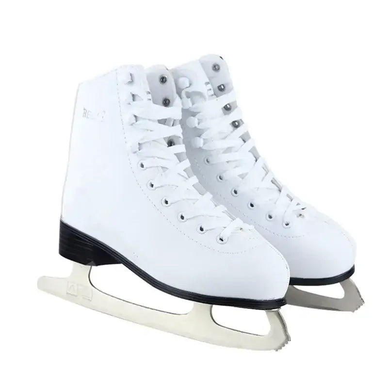 Beginner Figure Skates Leather & Comfortable | White