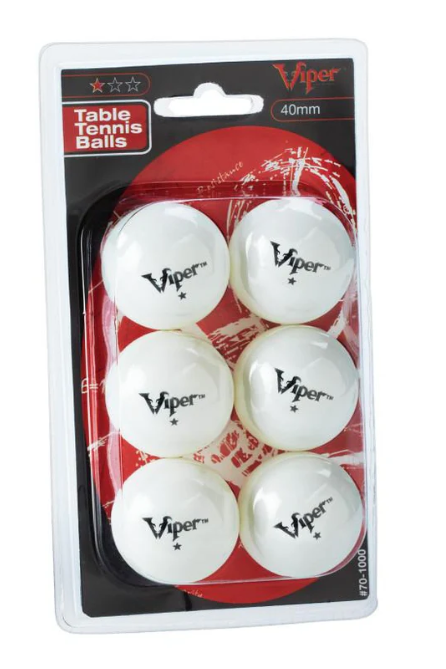Viper One Star Table Tennis Balls | 6-Pack