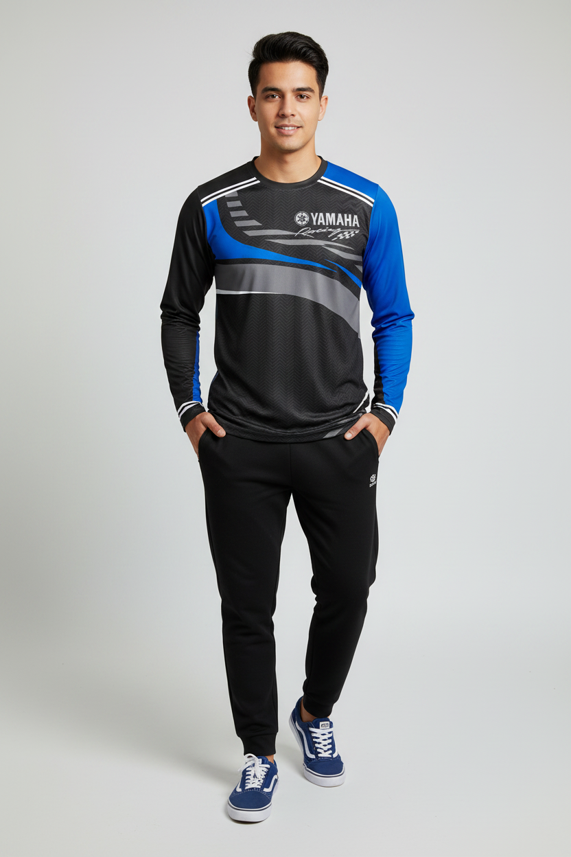 2026 Yamaha Design New Racing Cycling Suit | Men’s Off-Road Motorcycle Long Sleeved Loose Jersey