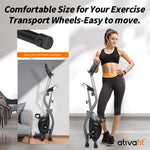Exercise Foldable Fitness Indoor Stationary Bike | Magnetic 3-in-1