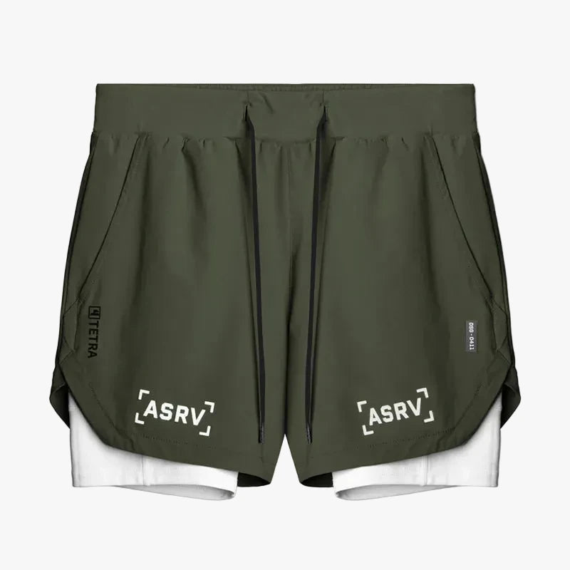ASRV Men’s 2-in-1 Quick Dry Gym Shorts