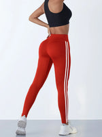 Women's Striped Yoga Leggings | Slim Fit Sports Pants