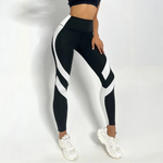 Two-Tone Yoga Leggings Tummy Control Sports Tights