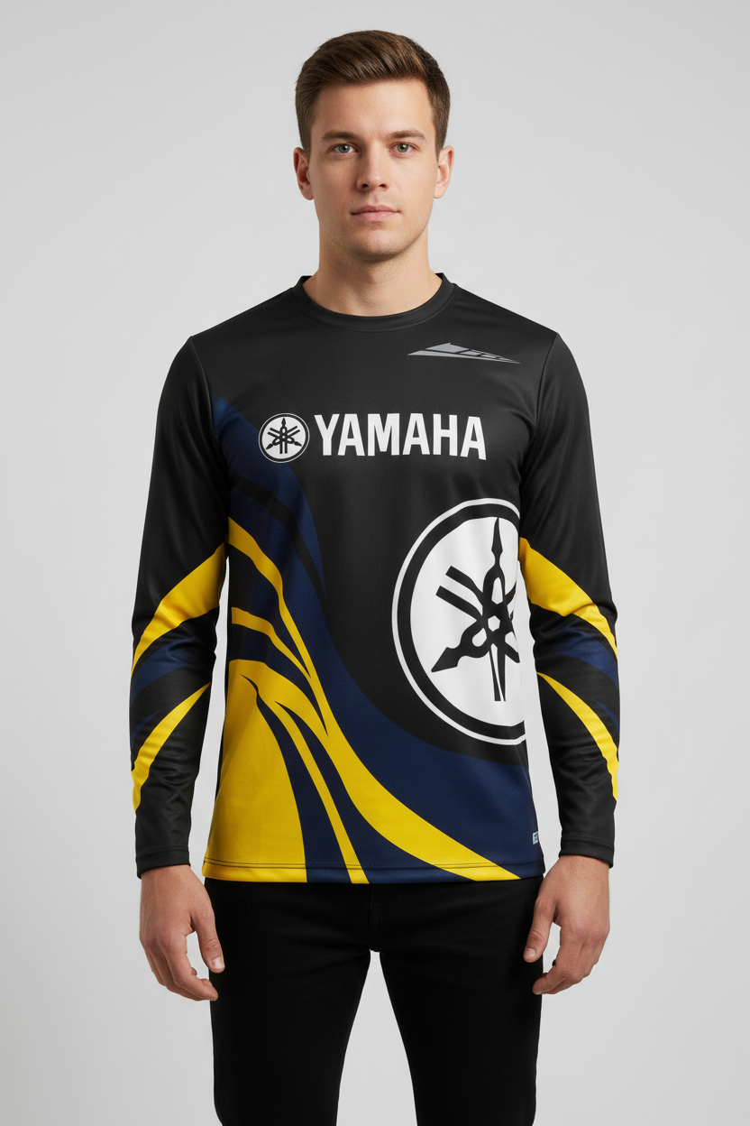 2026 Yamaha Design New Racing Cycling Suit | Men’s Off-Road Motorcycle Long Sleeved Loose Jersey