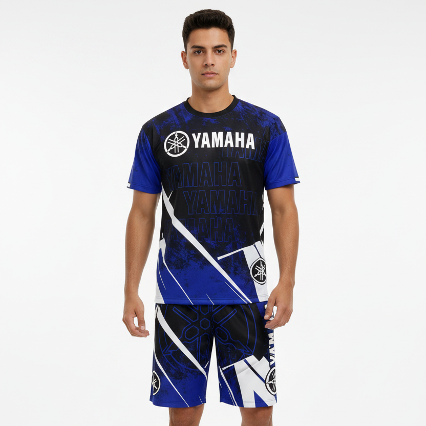 YAMAHA Summer Performance Motorcycle Riding T-Shirt Set