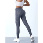 Women's Striped Yoga Leggings | Slim Fit Sports Pants