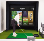 SimBox Golf Simulator Enclosure Pro + Impact Screen & Frame with Side Barriers