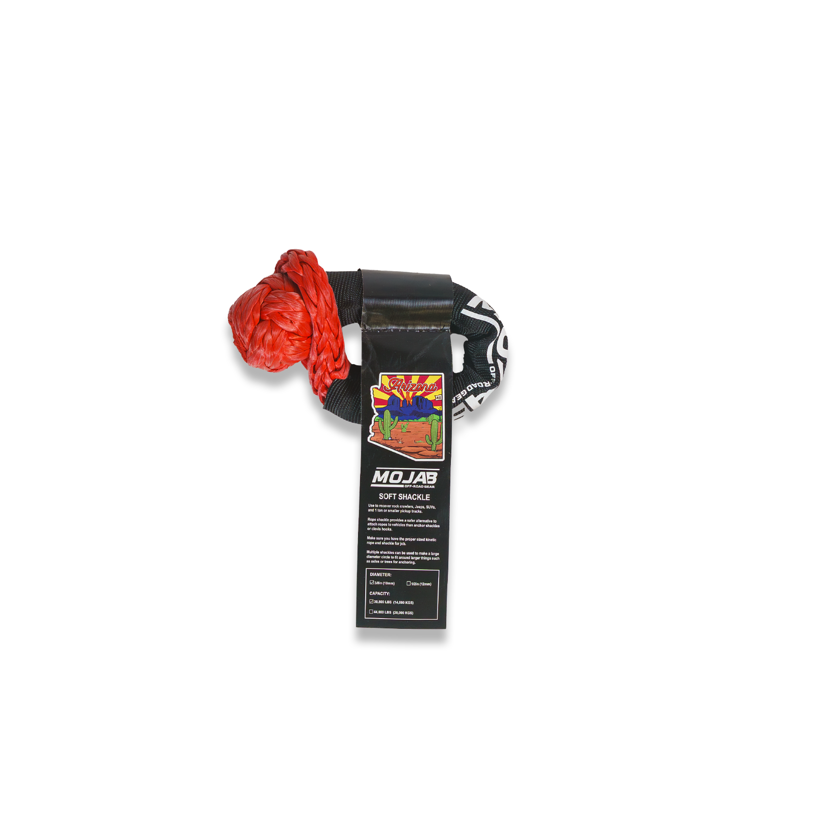 Soft Shackle 3/8'' x 14'' with Sleeve and Bag | Lifetime Warranty