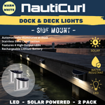 LED Dock & Deck Side Mount Lights | Solar Powered Light (2-Pack)