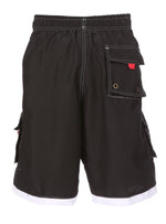 Sakkas Men’s Contrast Stripes Skate Surf Board Short | Swim Trunks