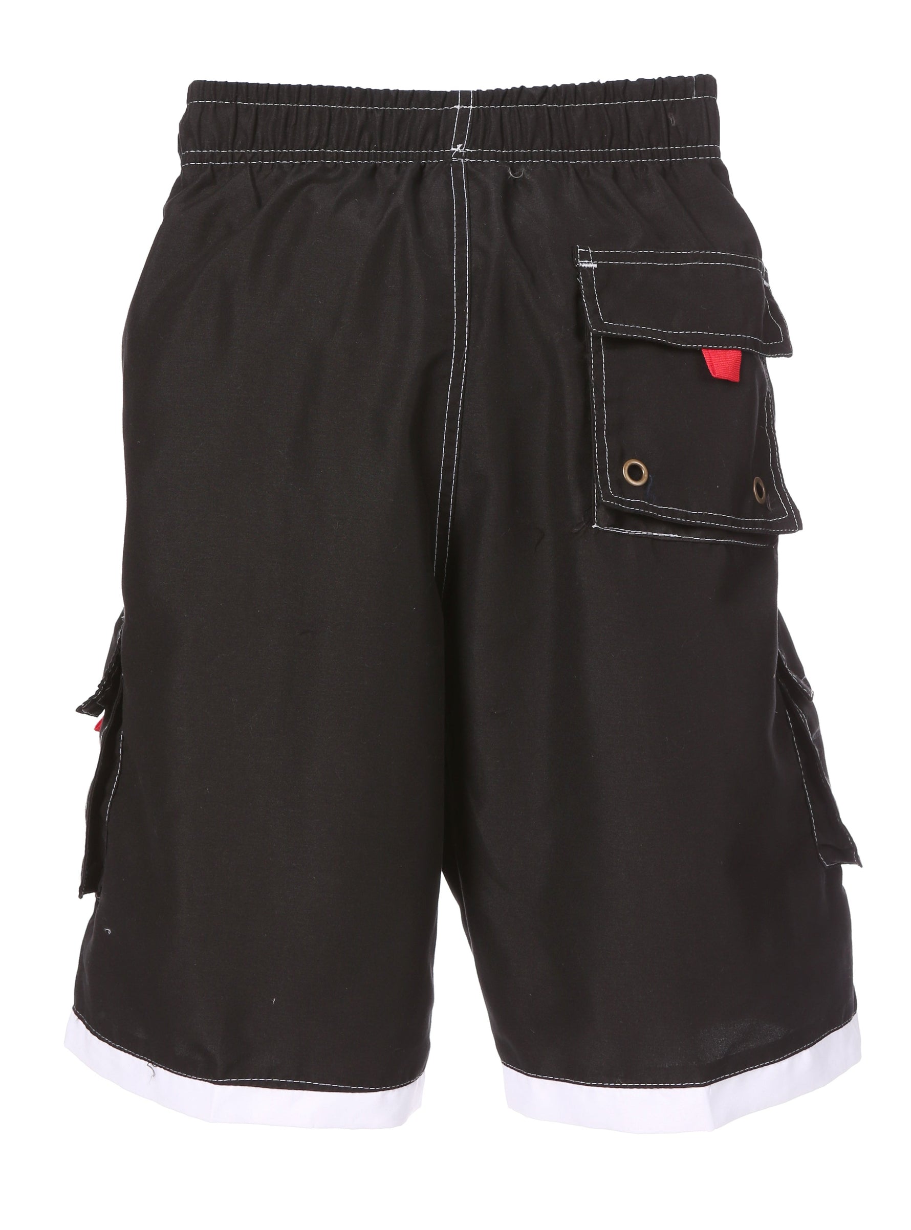 Sakkas Men’s Contrast Stripes Skate Surf Board Short | Swim Trunks