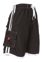 Sakkas Men’s Contrast Stripes Skate Surf Board Short | Swim Trunks
