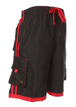 Sakkas Men’s Contrast Stripes Skate Surf Board Short | Swim Trunks