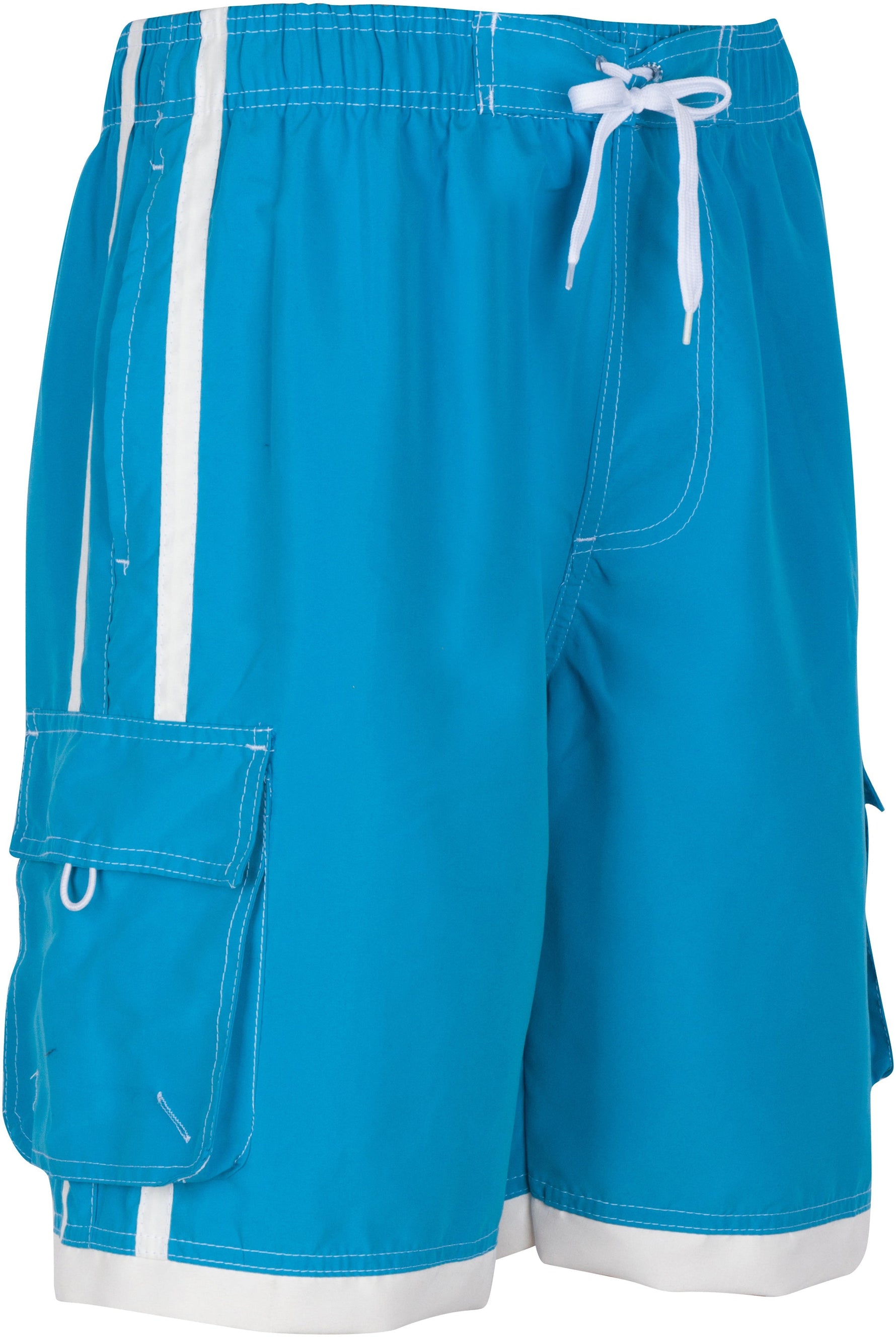 Sakkas Men’s Contrast Stripes Skate Surf Board Short | Swim Trunks