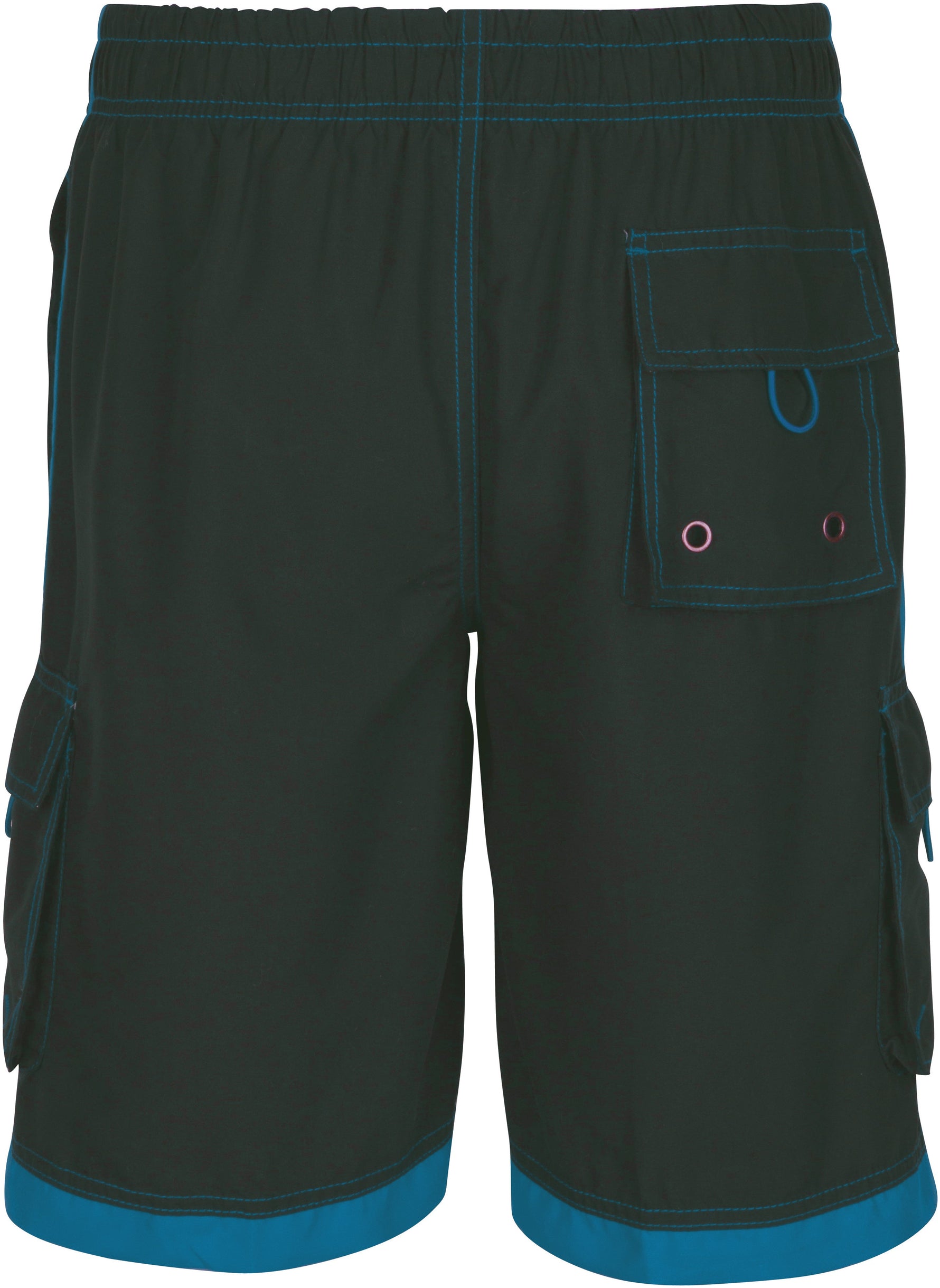 Sakkas Men’s Contrast Stripes Skate Surf Board Short | Swim Trunks