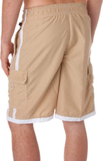 Sakkas Men’s Contrast Stripes Skate Surf Board Short | Swim Trunks