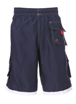 Sakkas Men’s Contrast Stripes Skate Surf Board Short | Swim Trunks