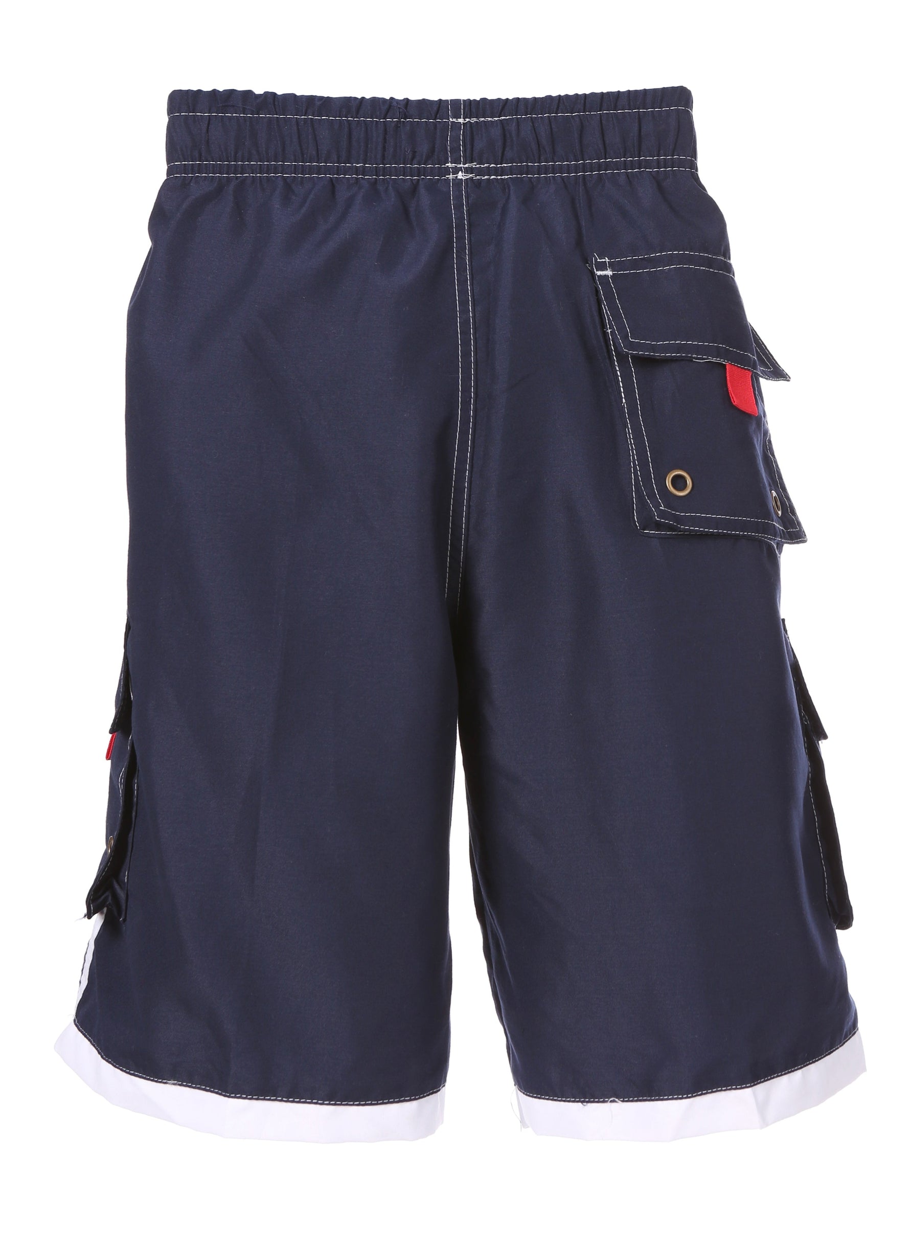 Sakkas Men’s Contrast Stripes Skate Surf Board Short | Swim Trunks