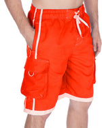 Sakkas Men’s Contrast Stripes Skate Surf Board Short | Swim Trunks