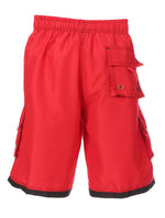 Sakkas Men’s Contrast Stripes Skate Surf Board Short | Swim Trunks