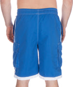 Sakkas Men’s Contrast Stripes Skate Surf Board Short | Swim Trunks