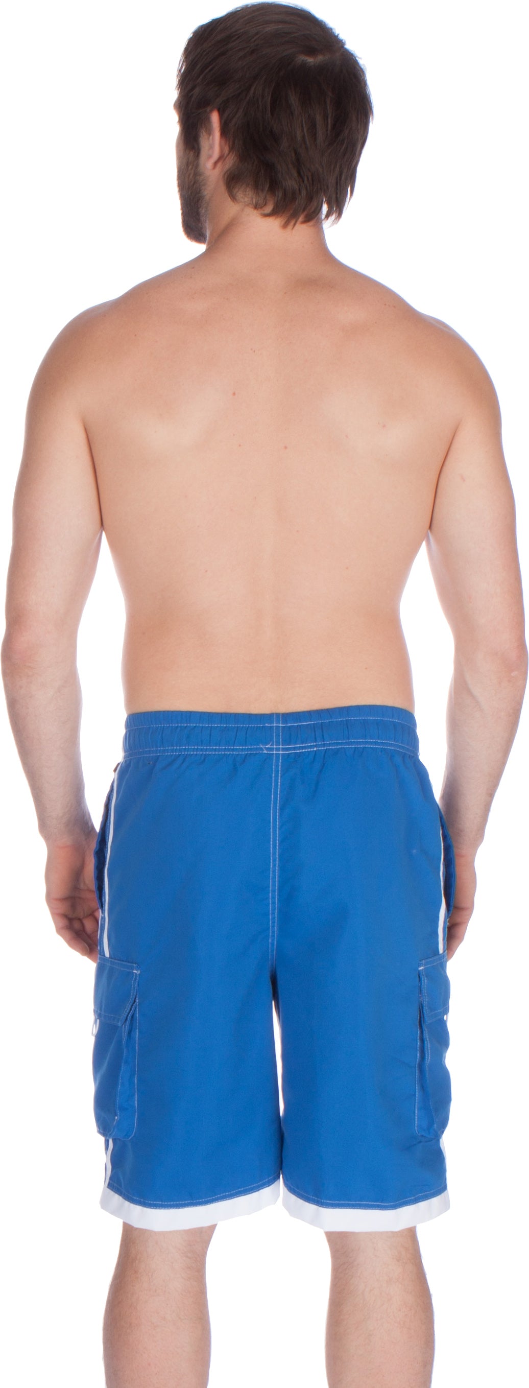 Sakkas Men’s Contrast Stripes Skate Surf Board Short | Swim Trunks