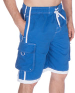 Sakkas Men’s Contrast Stripes Skate Surf Board Short | Swim Trunks
