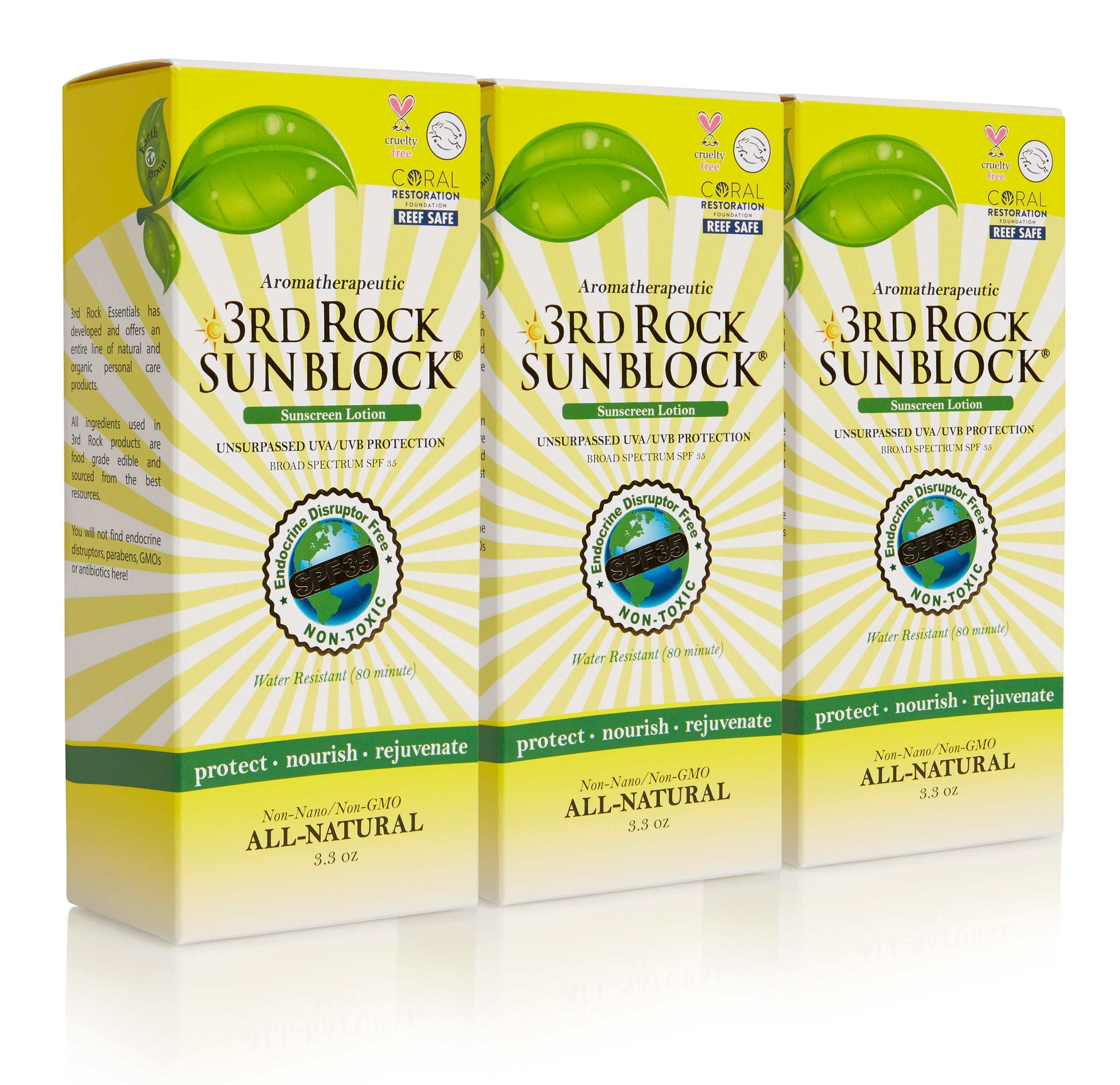 3rd Rock Sunblock® Sunscreen Lotion Aromatherapeutic | Zinc Oxide 35 SPF