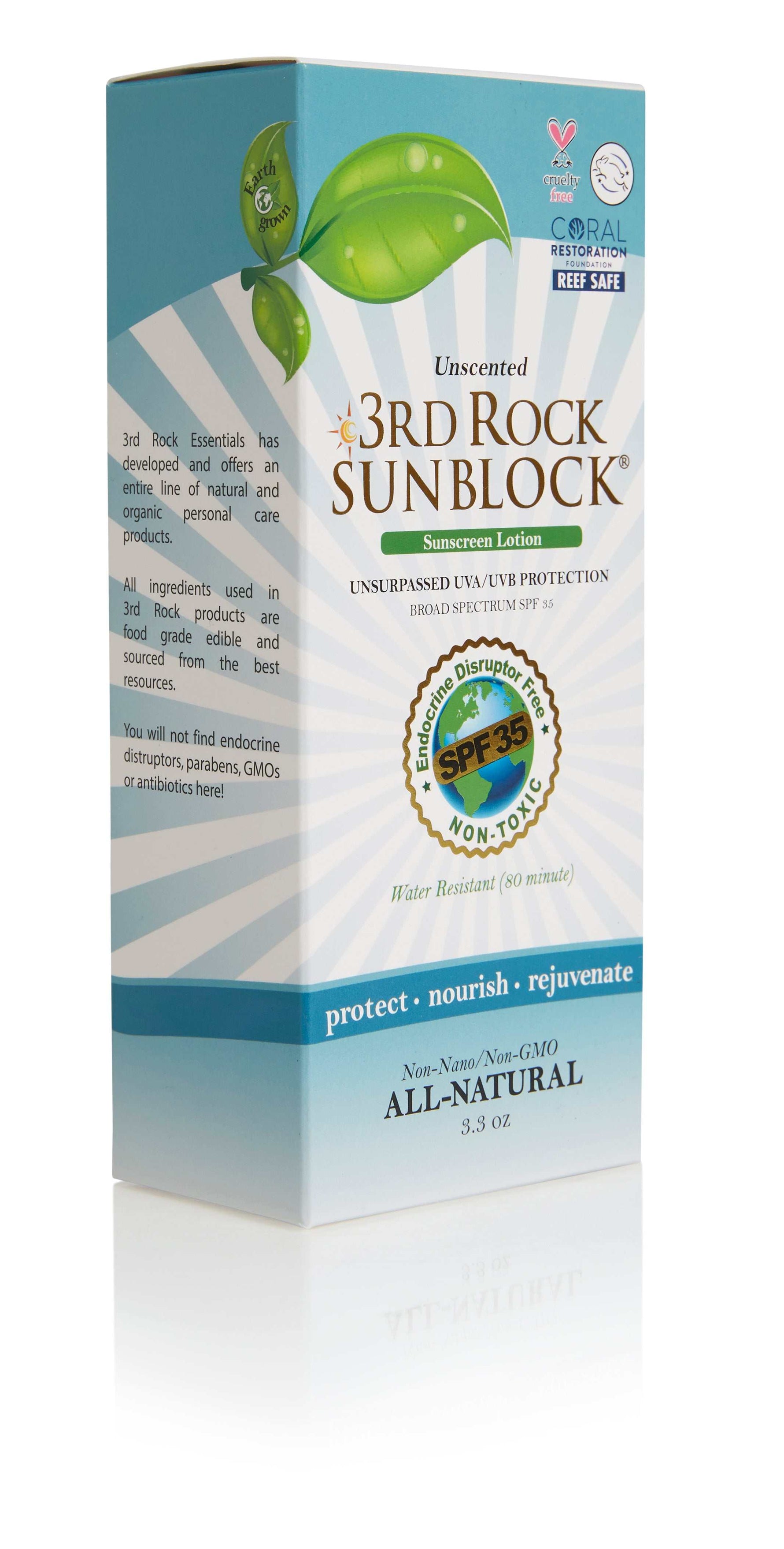 3rd Rock Sunblock® Sunscreen Lotion Unscented | Zinc Oxide SPF 35