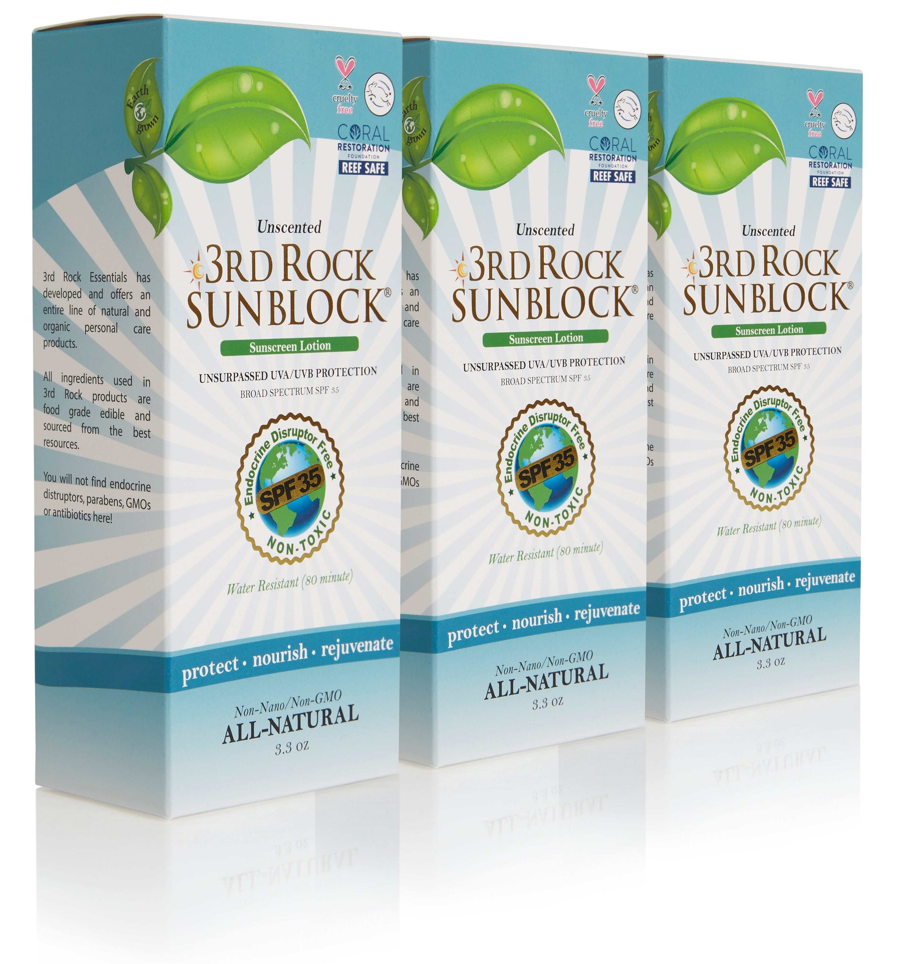 3rd Rock Sunblock® Sunscreen Lotion Unscented | Zinc Oxide SPF 35