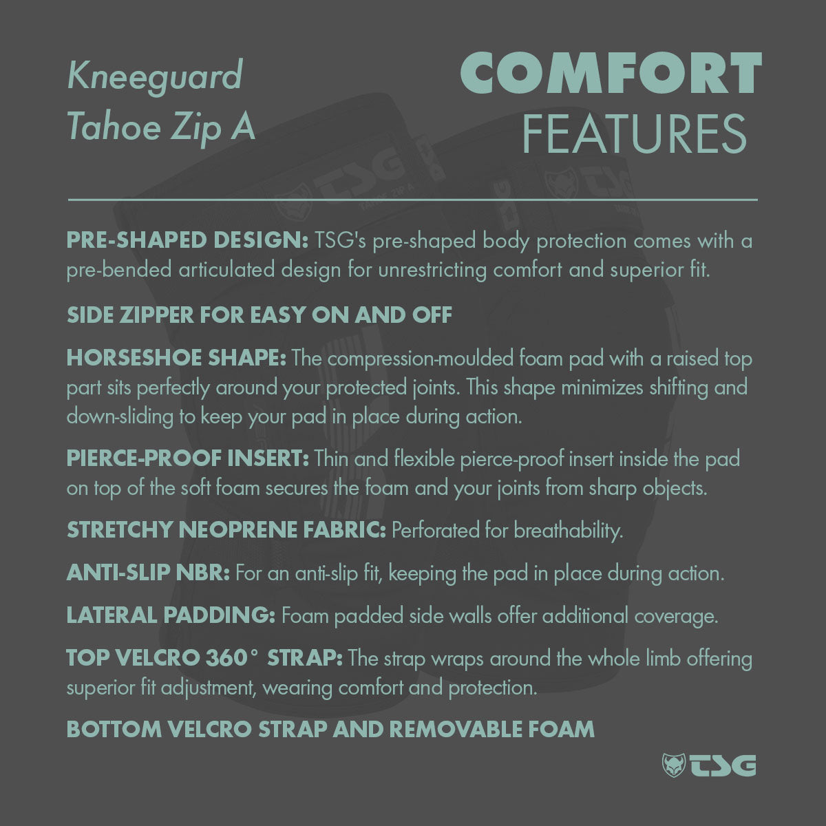 TSG Kneeguard Tahoe Zip A