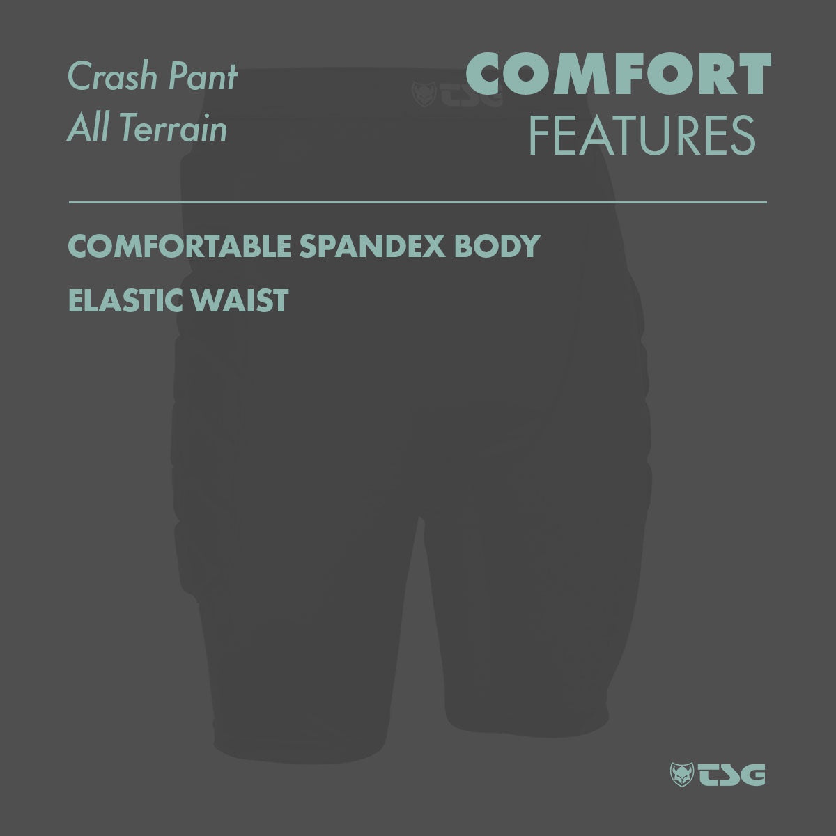 TSG Protective Shorts Crash Pant All Terrain | Black